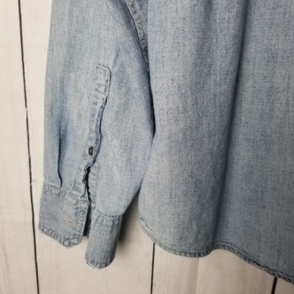 Michael Kors Chambray Button Down Top - Picture 4 of 6